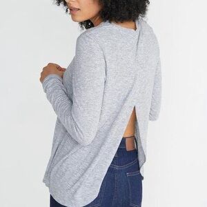 Marine Layer Light Gray Long Sleeve Tee